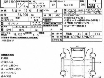 1996 Mercedes-BENZ S-CLASS 照片 2